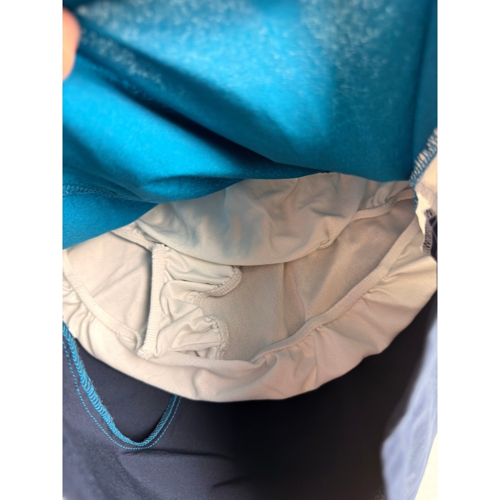 Xersion Womens Teal Colorblock Mid Rise Running Shorts Size Large Athletic Gym - Picture 5 of 8